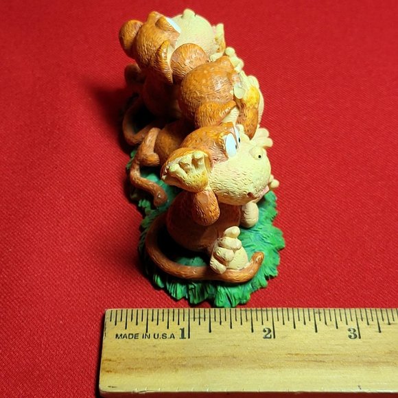 Russ Monkey Business Hear See Speak No Evil Figurine Ceramic Decor - Picture 10 of 12